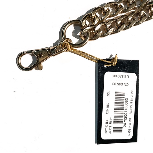 NWT Bebe Gold Metal Chain Plated Belt - Picture 7 of 7